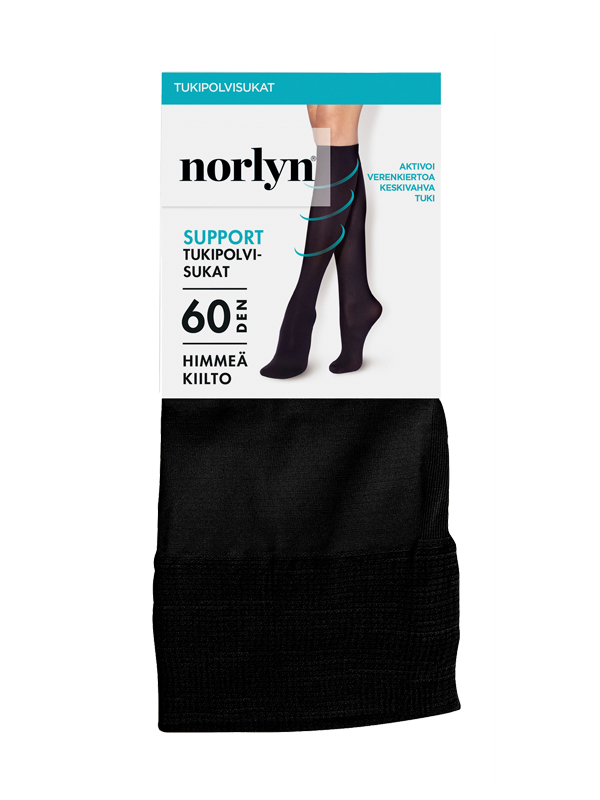 Support polvisukat 60 den black