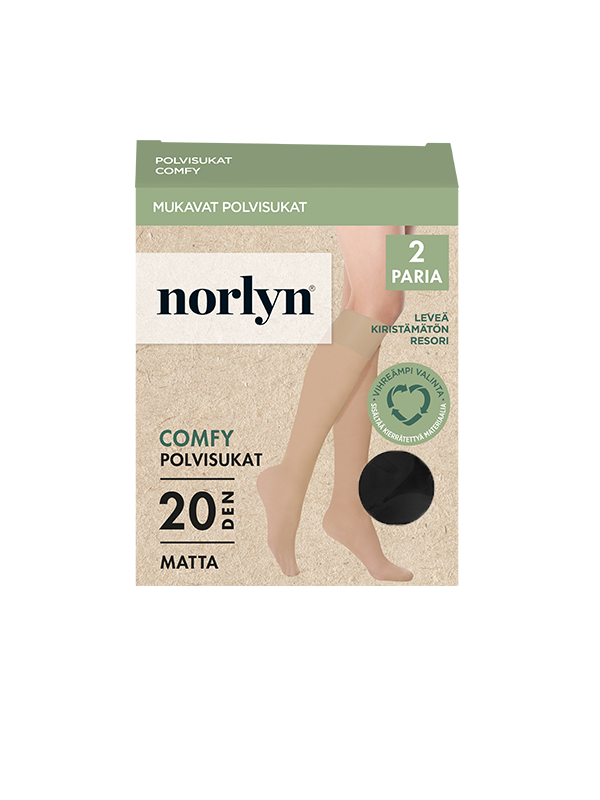 Comfy Polvisukat 20 den 2-pack musta