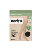 Comfy Polvisukat 20 den 2-pack musta