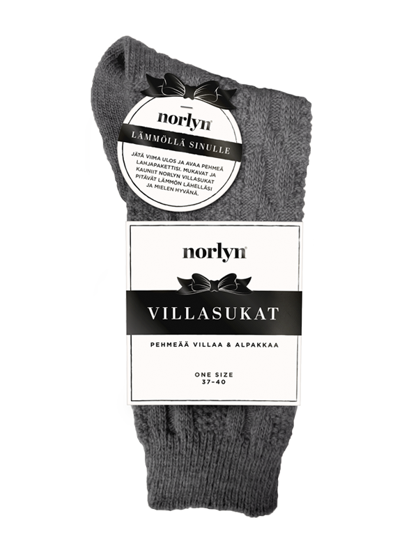 Villasukat Grey Melange