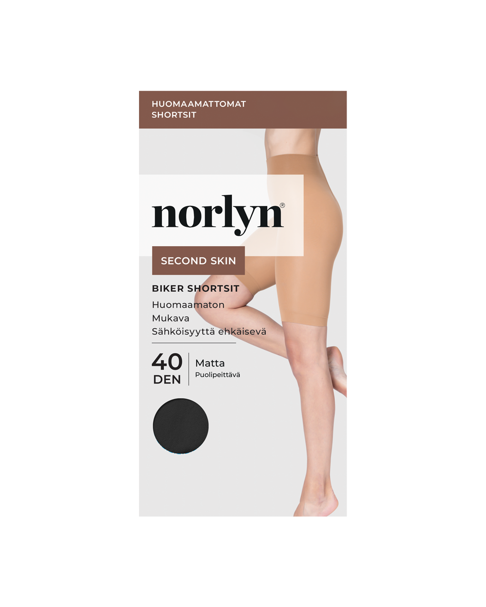 Tuotekuva Second skin biker shortsit 40 den black