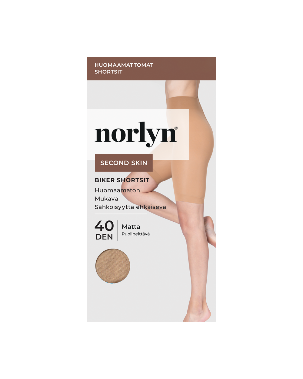 Tuotekuva Second skin biker shortsit 40 den sand