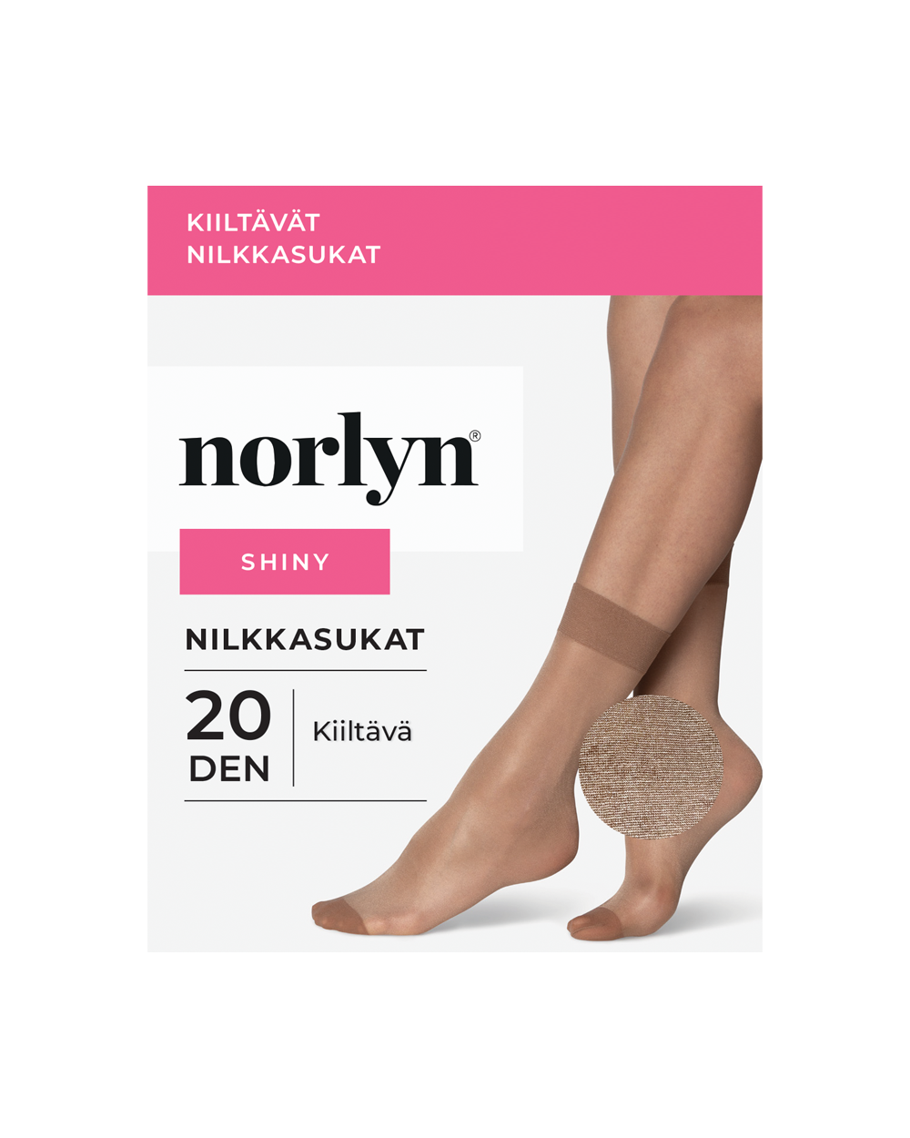 Kiiltävät nilkkasukat 20 den