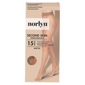 norlyn second skin 15 den mattapintaiset sukkahousut